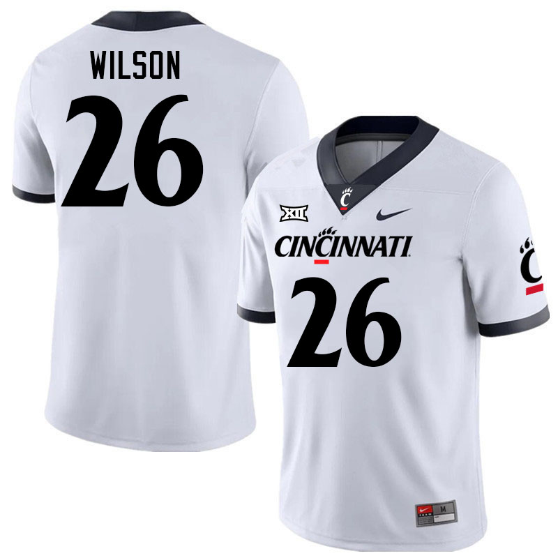 Cincinnati Bearcats #26 Logan Wilson College Football Jerseys Stitched-White